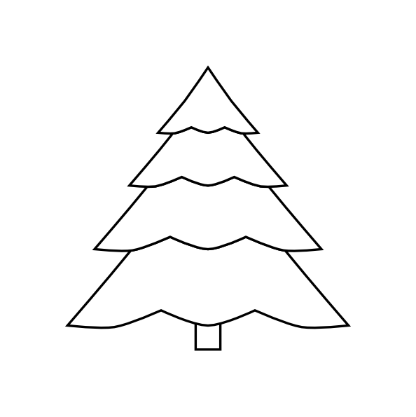 free clipart christmas tree outline - photo #26
