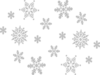 Gray Snowflakes Clip Art
