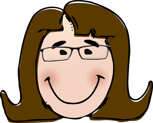 clipart girl with glasses - photo #4