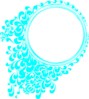 Aqua Circle Template Clip Art