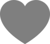 Gray Heart Clip Art