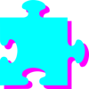 Turq N Pink Puzzle Clip Art