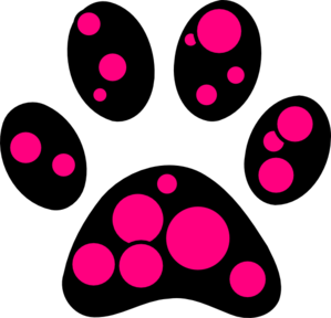 Paw With Dots Clip Art