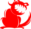 Red Creature Clip Art
