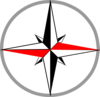 Red Grey Compass 2 Clip Art