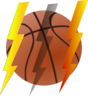 Lightning Bolt Basketball Clip Art