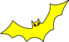 Red-eyed Yellow Bat Clip Art