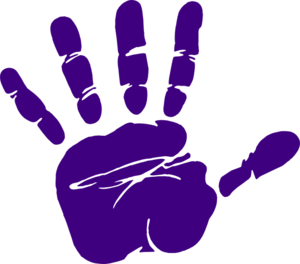 Purple Hand Print Clip Art at Clker.com - vector clip art online