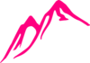 Pink Mountain  Clip Art