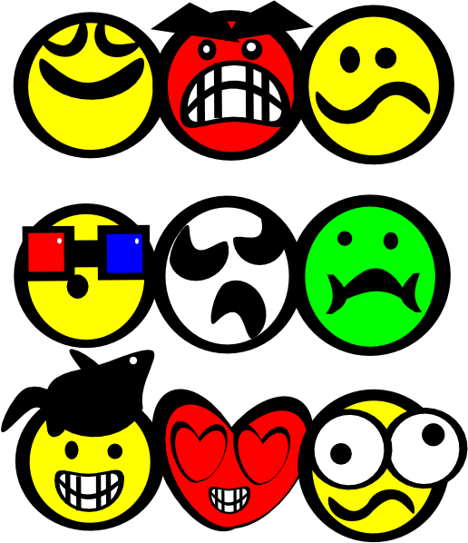 smiley face cartoon clip art. Cartoon Smiley Faces clip art