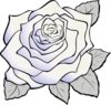 White Rose Gray Clip Art