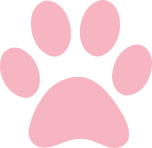 colorful paw prints clip art