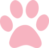 Pink Paw Print Clip Art