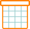 Teal And Orange Calendar Clip Art