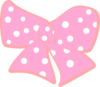 Bow With Polka Dots Clip Art