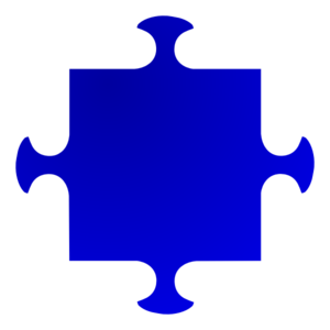Blue Jigsaw Clip Art