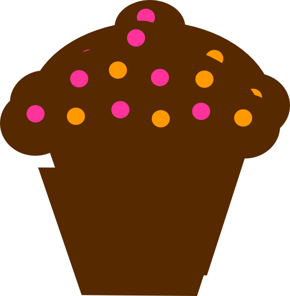 chocolate cupcakes clipart. Polka Dot Cupcake clip art