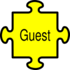 Jigsaw Guest Yellow Clip Art