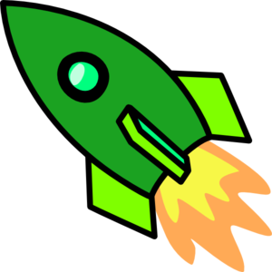 Image result for green rocket clipart