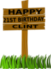 21st Birthday Sign Clip Art