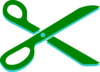 Green And Teal Scissors Clip Art