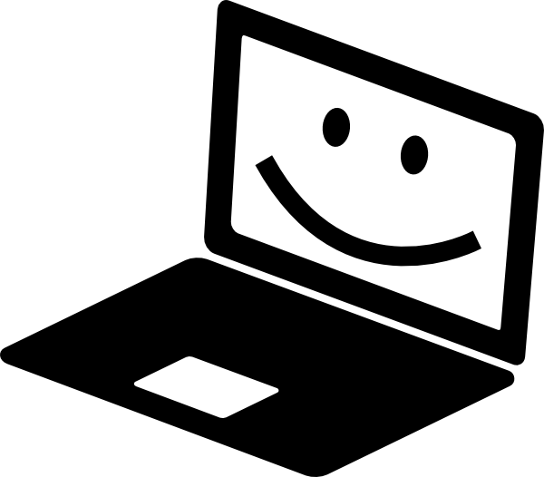 happy laptop clipart - photo #2