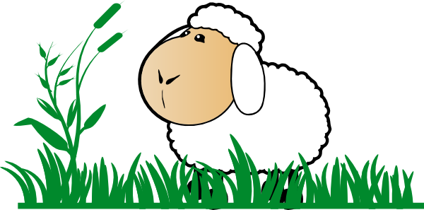 Sheep With Grass Clip Art at vector clip art online
