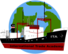 International Trade Boat And Earth Clip Art