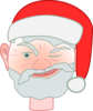 Winking Santa Claus Clip Art