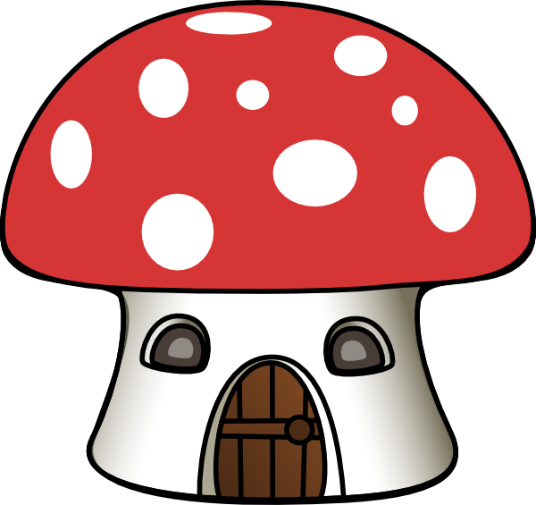 mushroom house clipart - photo #33
