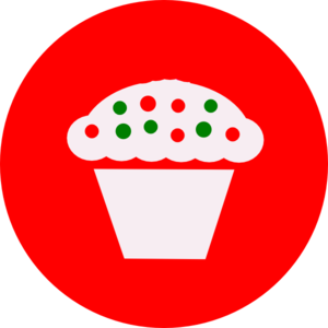 Red Cuppycake Clip Art