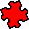 Red Puzzle Piece Clip Art