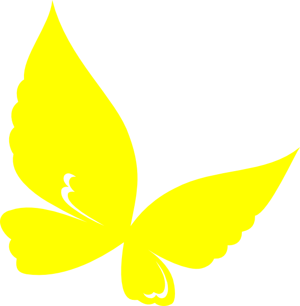free yellow butterfly clip art - photo #3