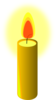 Glowing Beeswax Candle Clip Art