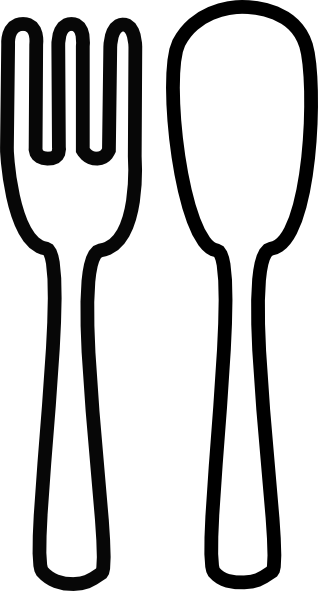 Fork And Knife No Background, Black Clip Art at Clker.com - vector clip