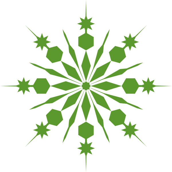 Green Snowflake Clip Art at Clker.com - vector clip art online, royalty