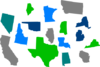 Seperate States Individual Clip Art