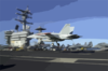 An F/a-18c Prepares To Land On The Flight Deck Aboard Uss Nimitz (cvn 68) Clip Art