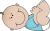 Baby Boy Lying Down  Clip Art