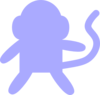 Baby Blue Monkey Clip Art