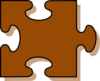 Brown Puzzle Piece Clip Art