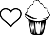 Heart Cupcake Image Clip Art