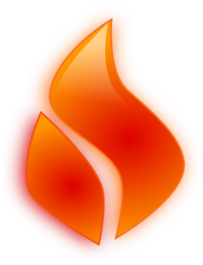 Glossy Flame 2 Clip Art