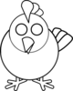 Black And White Chicken Clip Art