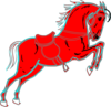 Red Horse White Clip Art