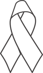 Breast Cancer Ribbon B&w Clip Art at  - vector clip art