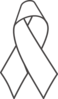 Breast Cancer Ribbon B&w Clip Art