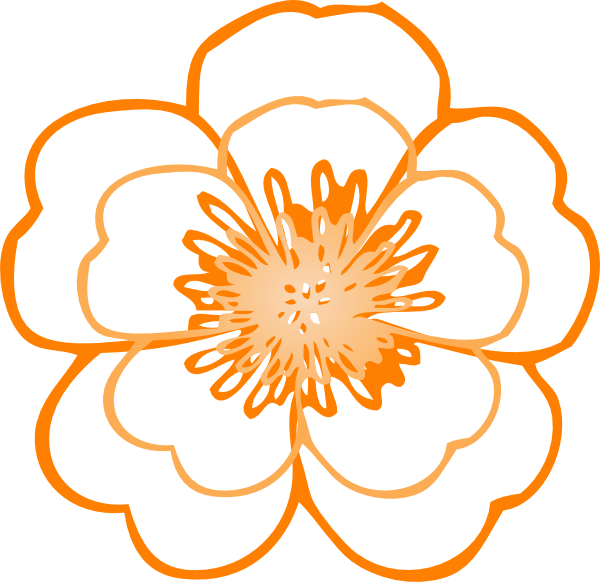 orange flower clip art free - photo #49