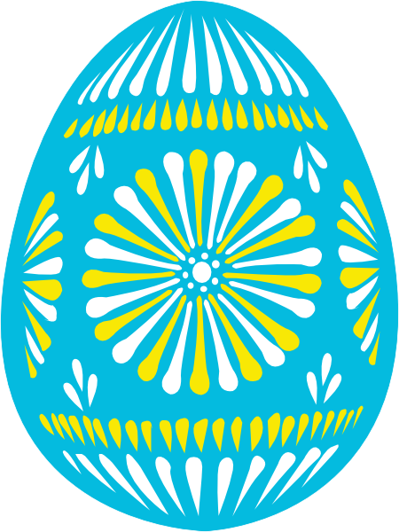 Easter Egg Blue clip art - vector clip art online, royalty free ...