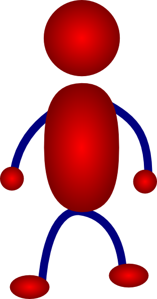 Stick Figure - Red Clip Art at  - vector clip art online, royalty  free & public domain